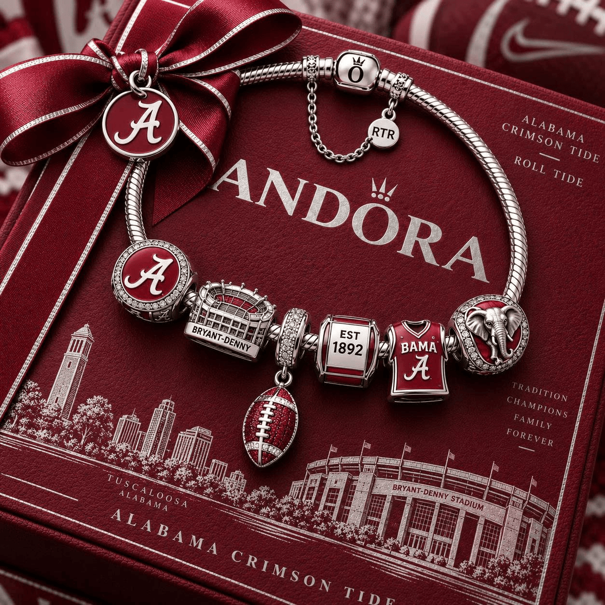 ACT Silver Charm Bracelet Set VTH