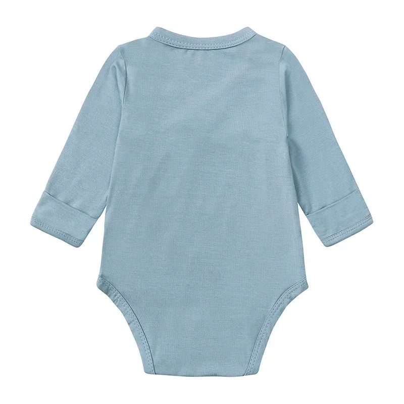2026 Summer Infant Newborn Baby Boys Girls Romper Playsuit Cute Baby Clothes Overalls Bamboo Fiber Long Sleeve Toddler Jumpsuit