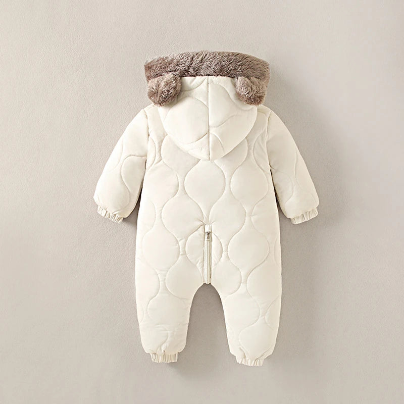 2026 New born Baby Girl clothes Winter Snowsuit Plus Velvet clothing Boys Jumpsuit 0-3 Years Romper boy Overalls Toddler Coat