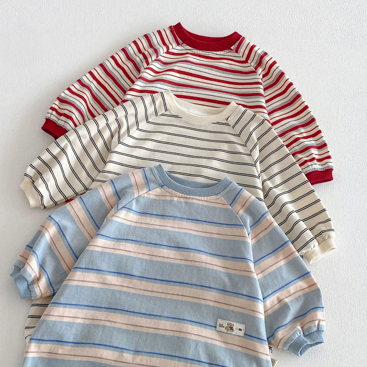 Baby Striped Jumpsuit 2026 New Spring Baby Trendy Label Climbing Clothes for Newborns Going Out Spring Clothes