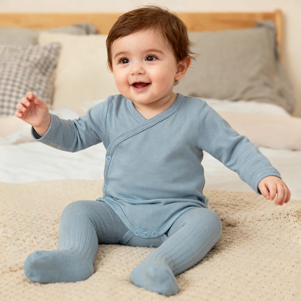 2026 Summer Infant Newborn Baby Boys Girls Romper Playsuit Cute Baby Clothes Overalls Bamboo Fiber Long Sleeve Toddler Jumpsuit